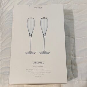 Gold Rimmed Champagne Flutes